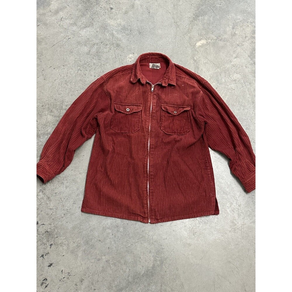 At Last Jeanswear vintage zip up cordouroy jacket size L